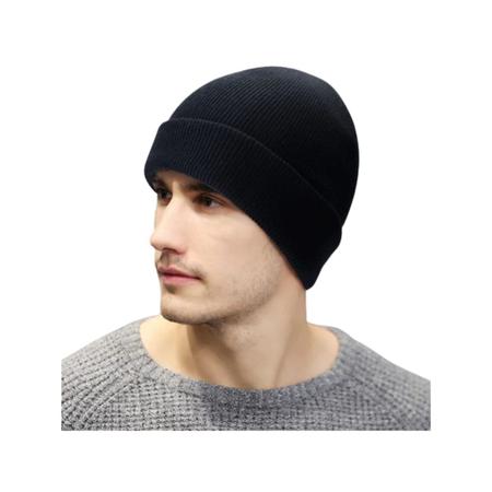 Imagem de Kit frio inverno touca gorro e par de luvas com touch p/cel