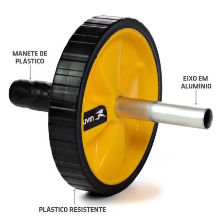 Imagem de Kit Funcional e Academia com Corda de Pular + Roda de Exercícios Abdominais + Kit Mini Band 3 Tensões Muvin