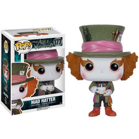 Kit Funko Chapeleiro Maluco 177 e Pelúcia Gato Listrado em