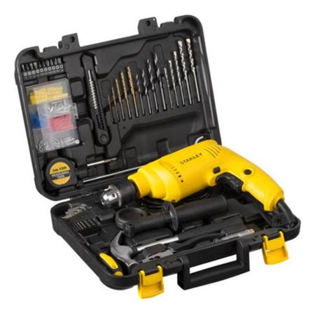 Kit Furadeira de Impacto 1/2(13mm) Stanley c/120 acess 127V Imagem de Kit Furadeira de Impacto 1/2(13mm) Stanley c/120 acess 127V