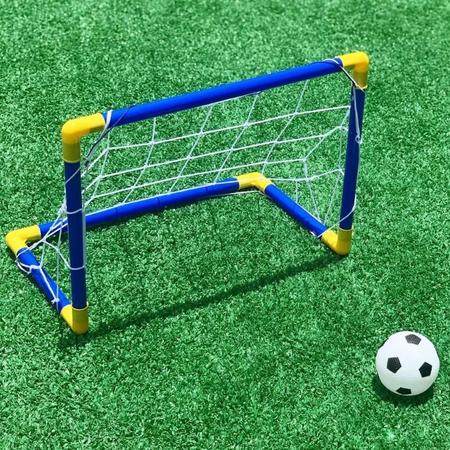 Imagem de Kit futebol Mini Trave Rede + Bola infantil 15 Peças - Wellkids