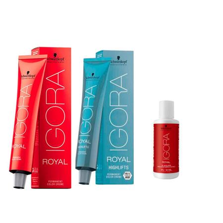 Kit Schwarzkopf Igora Royal HD 9.7 e Água Oxigenada Igora 30vol 60Ml -  Salão de Beleza - Magazine Luiza