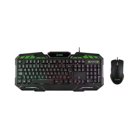 Imagem de Kit Gamer 4 em 1 X-Zone GTC-02 Preto - Teclado + Mouse + Mousepad + Headset