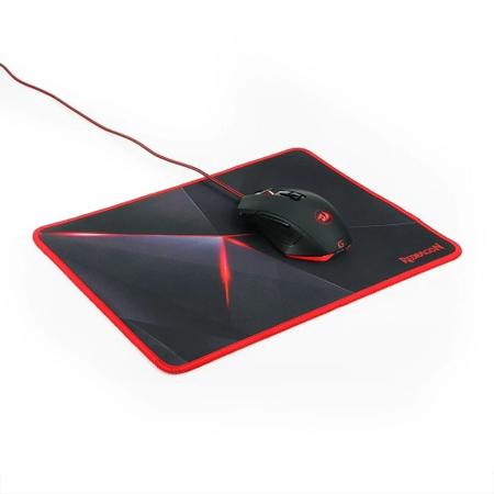 Imagem de Kit Gamer Cadeira Gamer Moob GT Racer Reclinável 180º Preto Com Mousepad Redragon Capricorn Vermelho