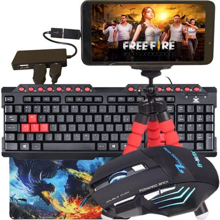 Imagem de Kit Gamer Mobilador Com Suporte Tripe Para Celular Otg USB TIPO C