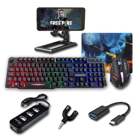 Kit Mobilador Gamer Jogar Ff No Celular Com Teclado e Mouse Jogue Igual  Sense TOP, Magalu Empresas