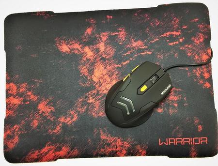 Imagem de Kit Gamer Mouse 3200Dpi Com Mouse Pad Warrior Vermelho
