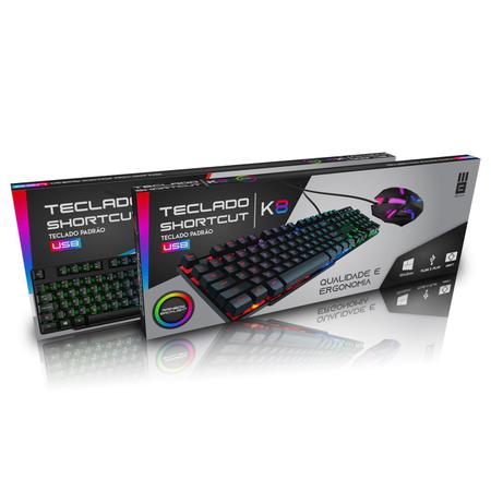 Imagem de Kit gamer mouse teclado semi mecânico rainbow rgb + mousepad
