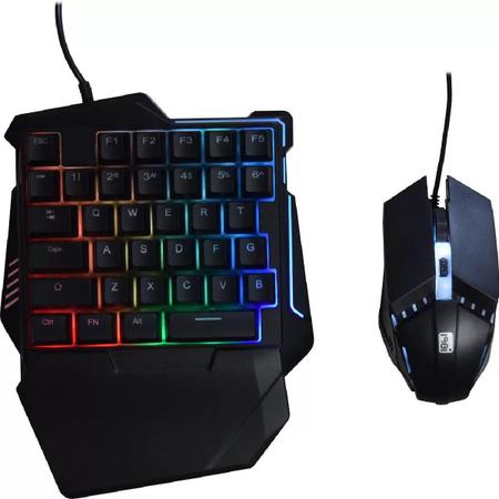 Teclado e mouse para jogos retroiluminado USB com fio - Cv Buy