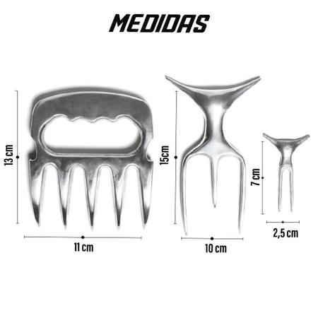 Kit Churrasco Garfo 6 Dentes + Garra D Urso Grande + Madeira, Magalu  Empresas