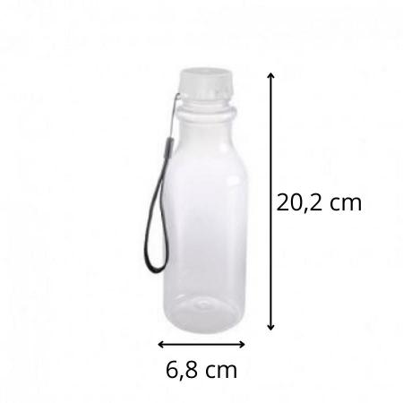Imagem de Kit garrafa de água retro incolor plasultil 500 ml