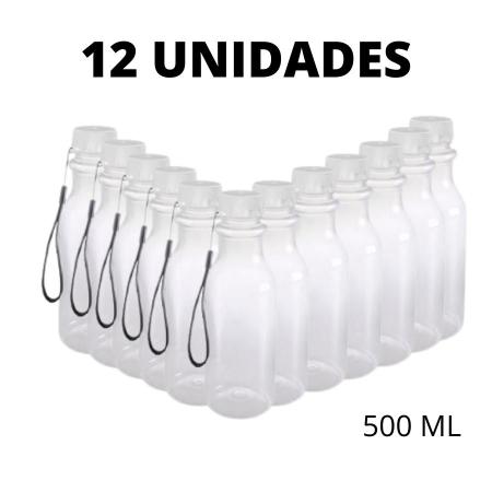 Imagem de Kit garrafa de água retro incolor plasultil 500 ml