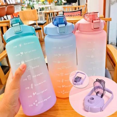 Kit Garrafa Motivacional De Agua De 2 litros 900ML 300ml - Laves Imagem de Kit Garrafa Motivacional De Agua De 2 litros 900ML 300ml