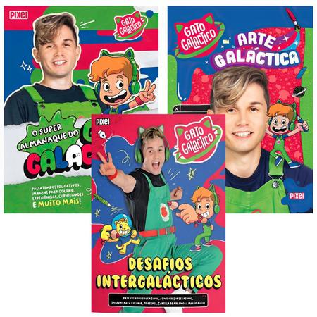 Kit Gato Galáctico em Arte Galáctica + O Super Almanaque Do Gato Galáctico  + Desafios Intergalácticos - Kit de Livros - Magazine Luiza