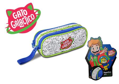 Mochila Escolar Gato Galactico para Colorir, Magalu Empresas