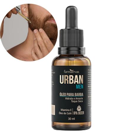 Imagem de Kit Gel Hidratante Facial Masculino 50g + Óleo de Barba Urban Men 30ml Homem Vegano Farmaervas