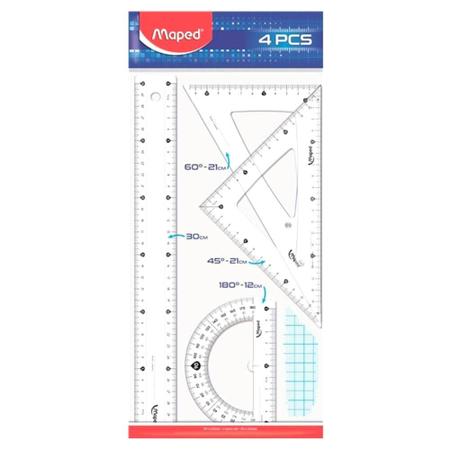 Imagem de Kit Geométrico 04 Peças Maped Essentials