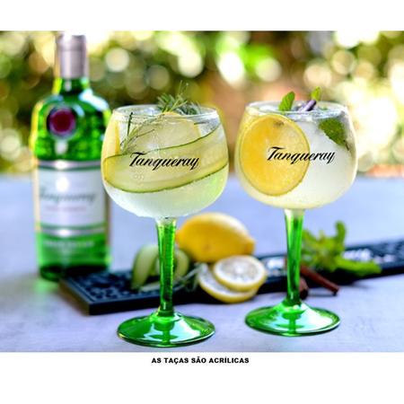 Imagem de KIT Gin Tanqueray 750ml com 2 TAÇAS ACRÍLICAS  personalizadas Tanqueray