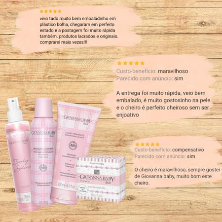 Kit Giovanna Baby Body Splash + Desodorante Aerosol + Loção Hidratante +  Sabonete em Barra - Cuidados com o Corpo - Magazine Luiza