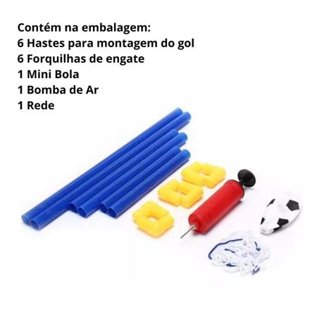 Imagem de Kit Golzinho Trave c/ Bola Bomba de Ar Brinquedo Meninos