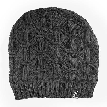 Imagem de Kit Gorro de Frio e Cachecol Estilo Gola - Cinza