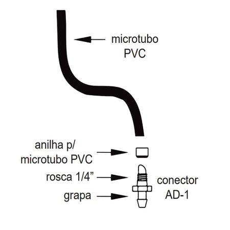 Imagem de Kit Gotejador Ga4 Agrojet Com Microtubo Haste Embutido