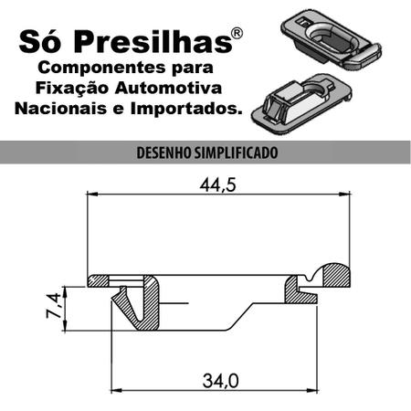 Imagem de Kit Grampos Presilhas Para Haste Vareta Do Capô Monza 85 86 87 88 89 90