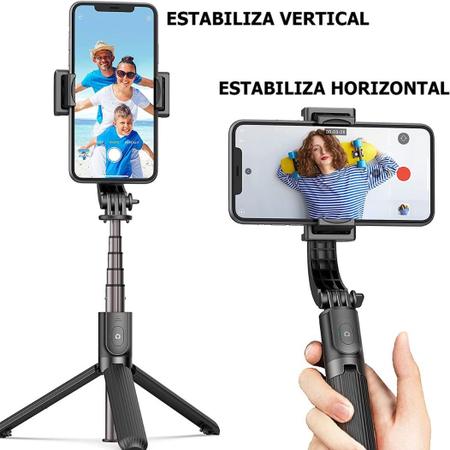 Imagem de Kit Gravação Tripé Suporte Vertical Microfone Sem Fio Para Iphone Bastão Controle Filmagem