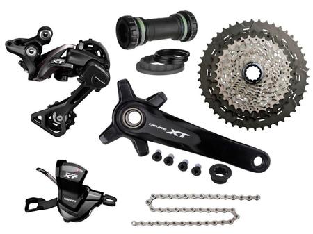 Kit Grupo Shimano XT M8000 11v Cassete 11 46 dentes sem Coroa