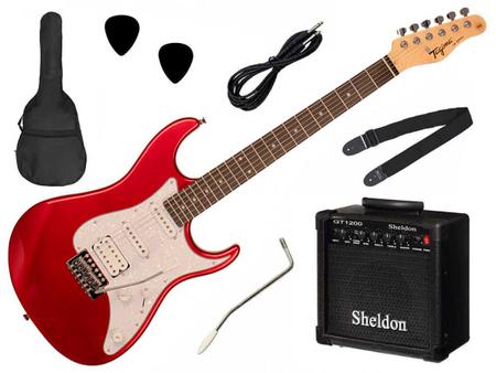 Imagem de Kit Guitarra Tagima TG-520 Woodstock Stratocaster + Amp Sheldon GT1200