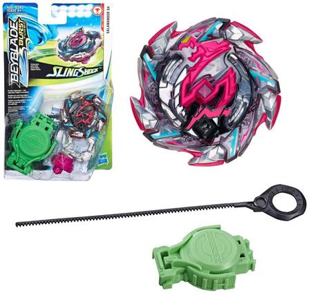 Beyblade Burst Turbo SlingShock Salamander S4 Hasbro E4603 - Pião de  Batalha e Acessórios - Magazine Luiza