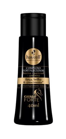 Imagem de Kit Haskell Cavalo Forte Shampoo Condicionador 300ml Máscara Hidratante 250g Leave in 150g Complexo Fortalecedor 40ml