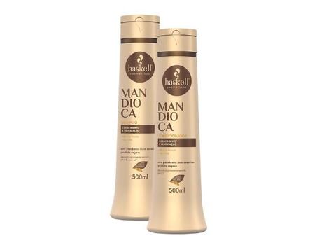 Imagem de Kit Haskell Mandioca Shampoo 500ml, Condicionador 500ml (2 produtos)