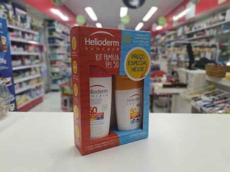 Imagem de Kit Helioderm Familia Adulto FPS 50 200ml+ Kids FPS 50 120ml - Kley Hertz