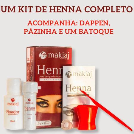 Imagem de Kit Henna Para Sobrancelha Nova Makiaj Necessaire Completa Design Profissional 