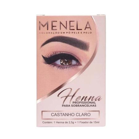 Kit henna sobrancelha menela 15ml castanho médio Imagem de Kit henna sobrancelha menela 15ml castanho médio