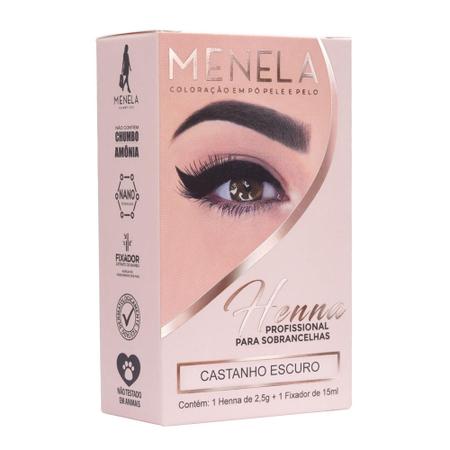 Kit henna sobrancelha menela 15ml castanho médio Imagem de Kit henna sobrancelha menela 15ml castanho médio