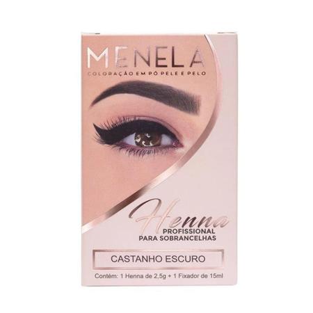Kit henna sobrancelha menela 15ml castanho médio Imagem de Kit henna sobrancelha menela 15ml castanho médio