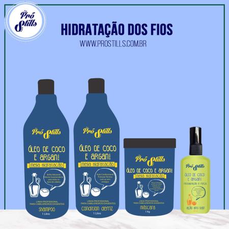 Kit Mega Hidratação Óleo De Coco E Argan 3 Prod Pro Stills