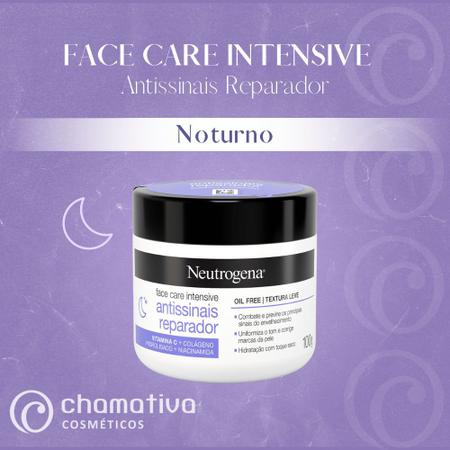 Imagem de Kit Hidratante Face Care Intensive Antissinais FPS 22 com Vitamina C + Antissinais Reparador Noturno com D-Pantenol Neutrogena