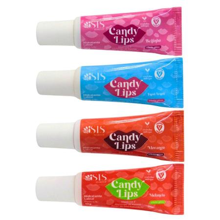 Imagem de Kit Hidratante Labial Isis Candy Lips 10G C/4