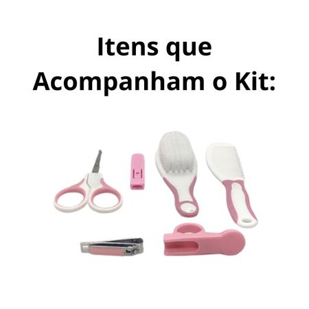 Imagem de Kit Higiene Bebê Infantil 6 Peças Recém Nascido Baby Care Menina Menino