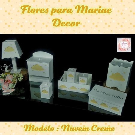 kit higiene bebe mdf decorado 8pçs - NUVEM MENINA - Flores para Mariae - Kit  Higiene Bebê - Magazine Luiza