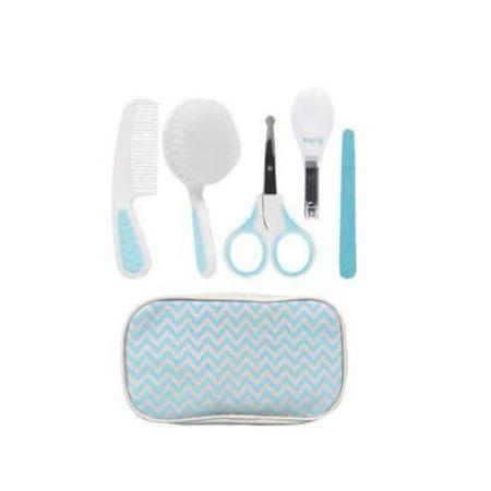 Imagem de Kit Higiene Buba Cuidados para Bebê com Estojo Branco Azul