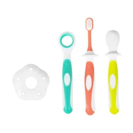 Imagem de Kit Higiene Bucal Com Protetor E Cerdas Macias Bebê Buba