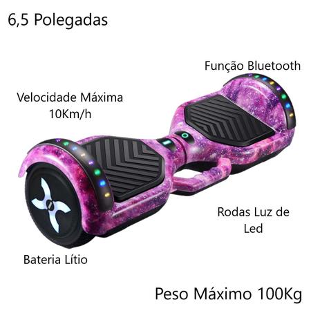 Imagem de Kit Hoverboard Overboard Infantil Skate Galaxia + Acessórios