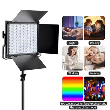 Imagem de Kit Iluminação 2x Painéis LED Greika LL550RP RGB com Softbox
