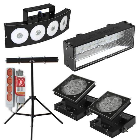 Imagem de Kit Iluminação Para Festa Dj Iniciante + Tripé - Deltrônica