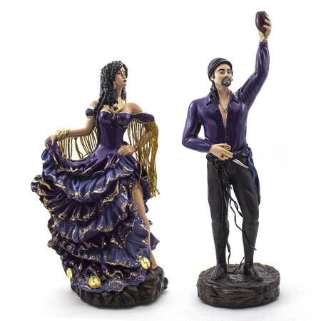 Kit Imagem Casal Cigano Luxo Roxo Resina Médio - Camasi Guimarães -  Estatueta - Magazine Luiza