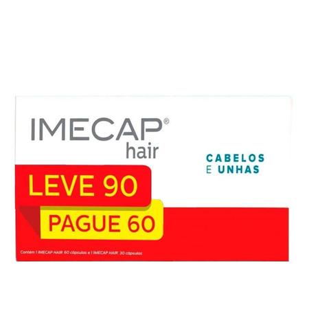 Imagem de Kit Imecap Hair Cabelos E Unhas Com 90 Cápsulas